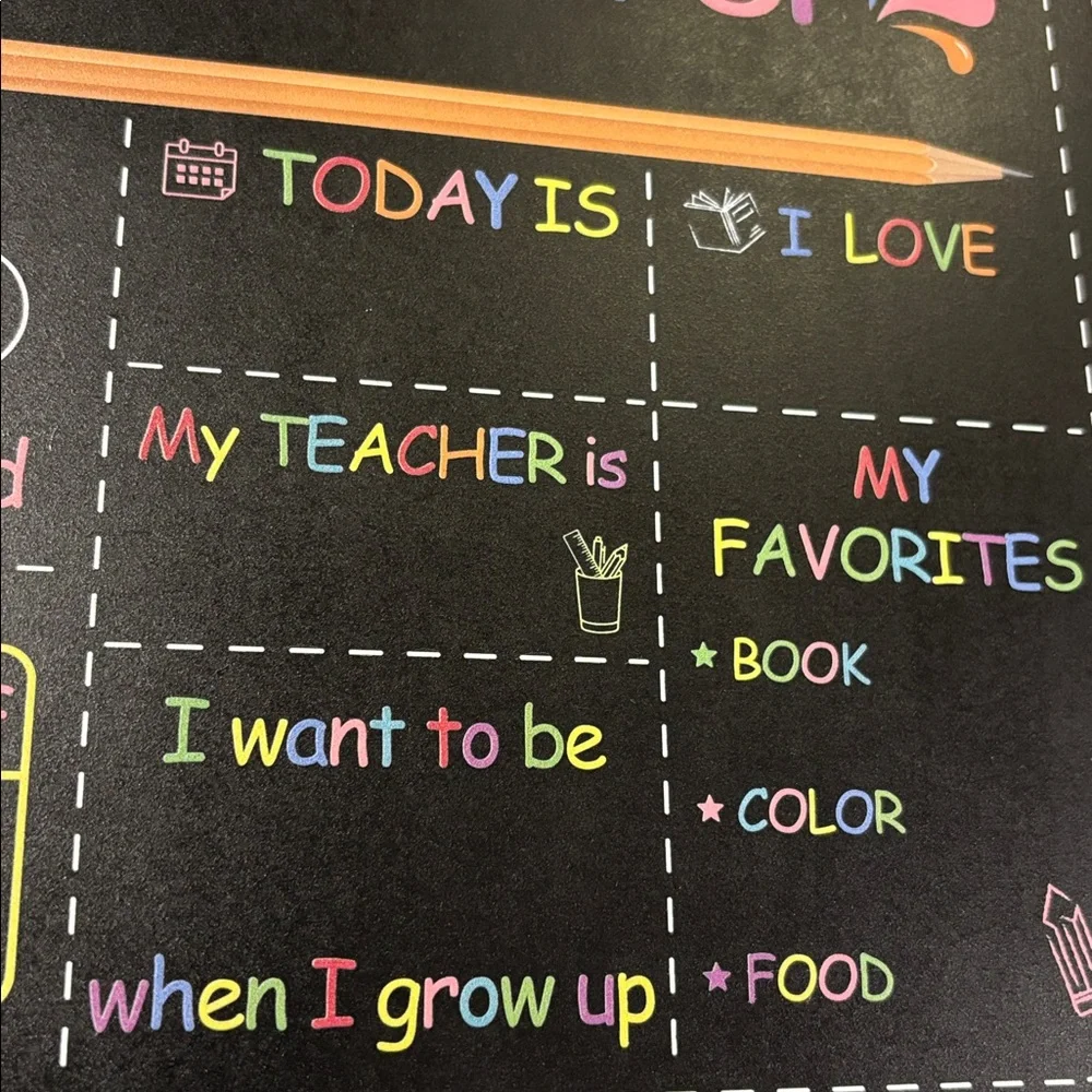 First Day of School Chalkboard Sign Back to school NWT